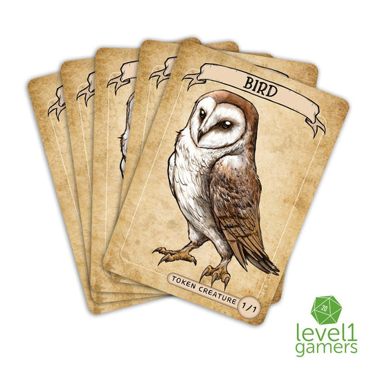 Bird Owl Token Magic Card Pack (5 Cards) Level 1 Gamers