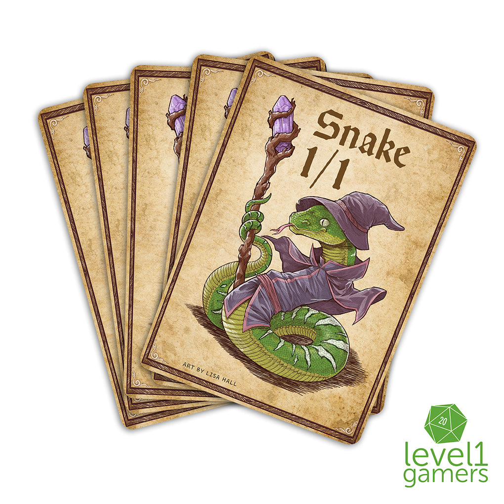 Snake Token Magic Card Pack (5 Cards) - Preorder Level 1 Gamers