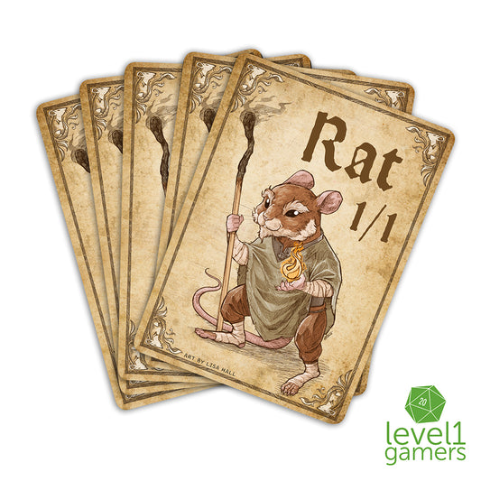 Rat Token Magic Card Pack (5 Cards) - Preorder Level 1 Gamers