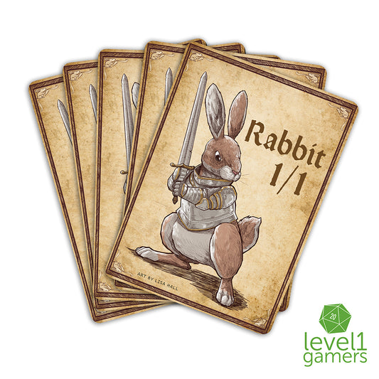Rabbit Token Magic Card Pack (5 Cards) - Preorder Level 1 Gamers