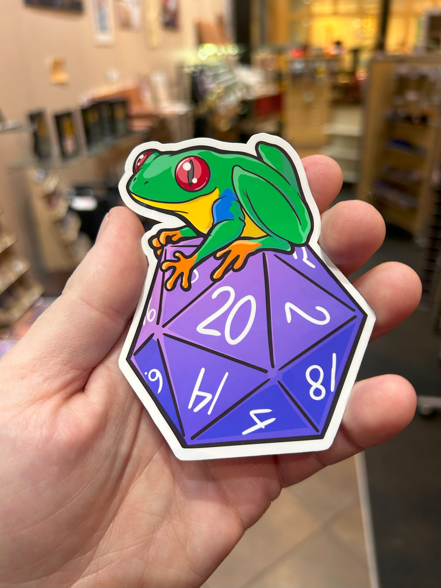 D20 Rainforest Tree Frog Sticker Level 1 Gamers