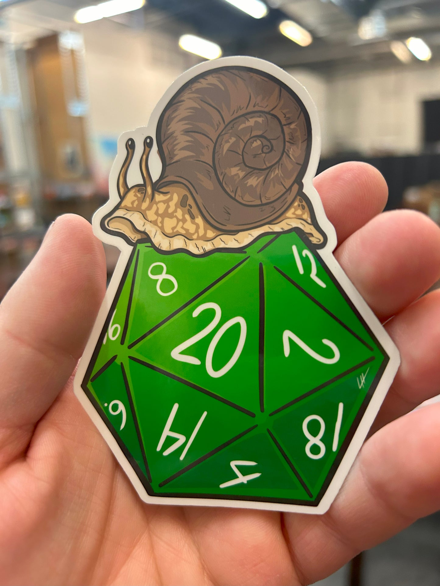 D20 Snail Sticker Level 1 Gamers