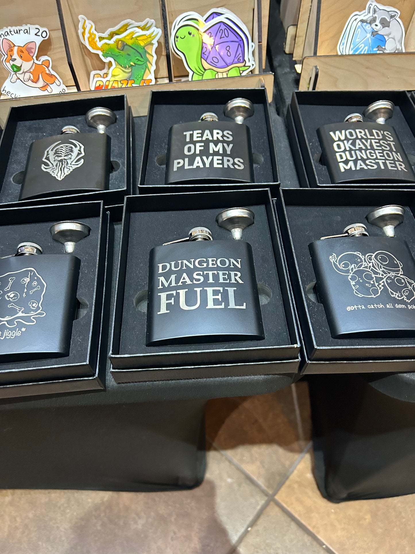 Dungeon Master Fuel Stainless Steel Flask Flasks Level 1 Gamers