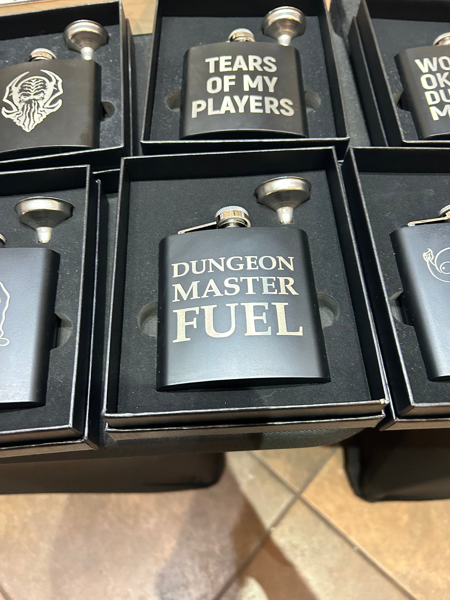 Dungeon Master Fuel Stainless Steel Flask Flasks Level 1 Gamers