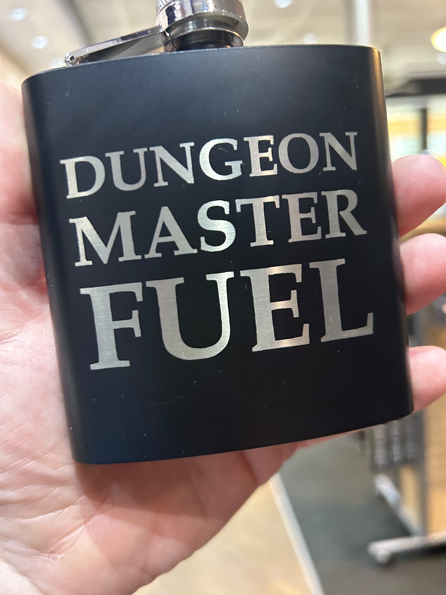 Dungeon Master Fuel Stainless Steel Flask Flasks Level 1 Gamers