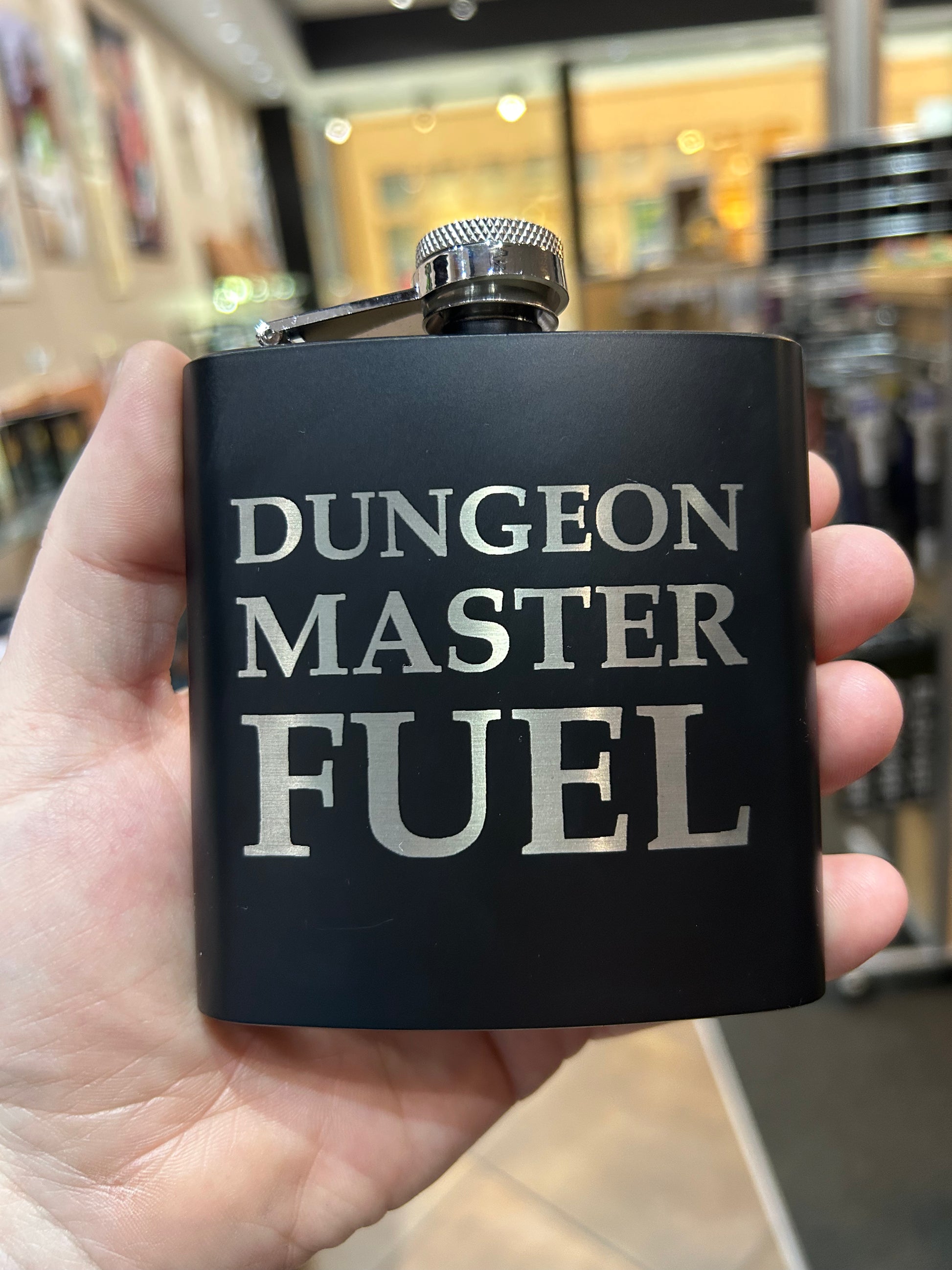 Dungeon Master Fuel Stainless Steel Flask Flasks Level 1 Gamers