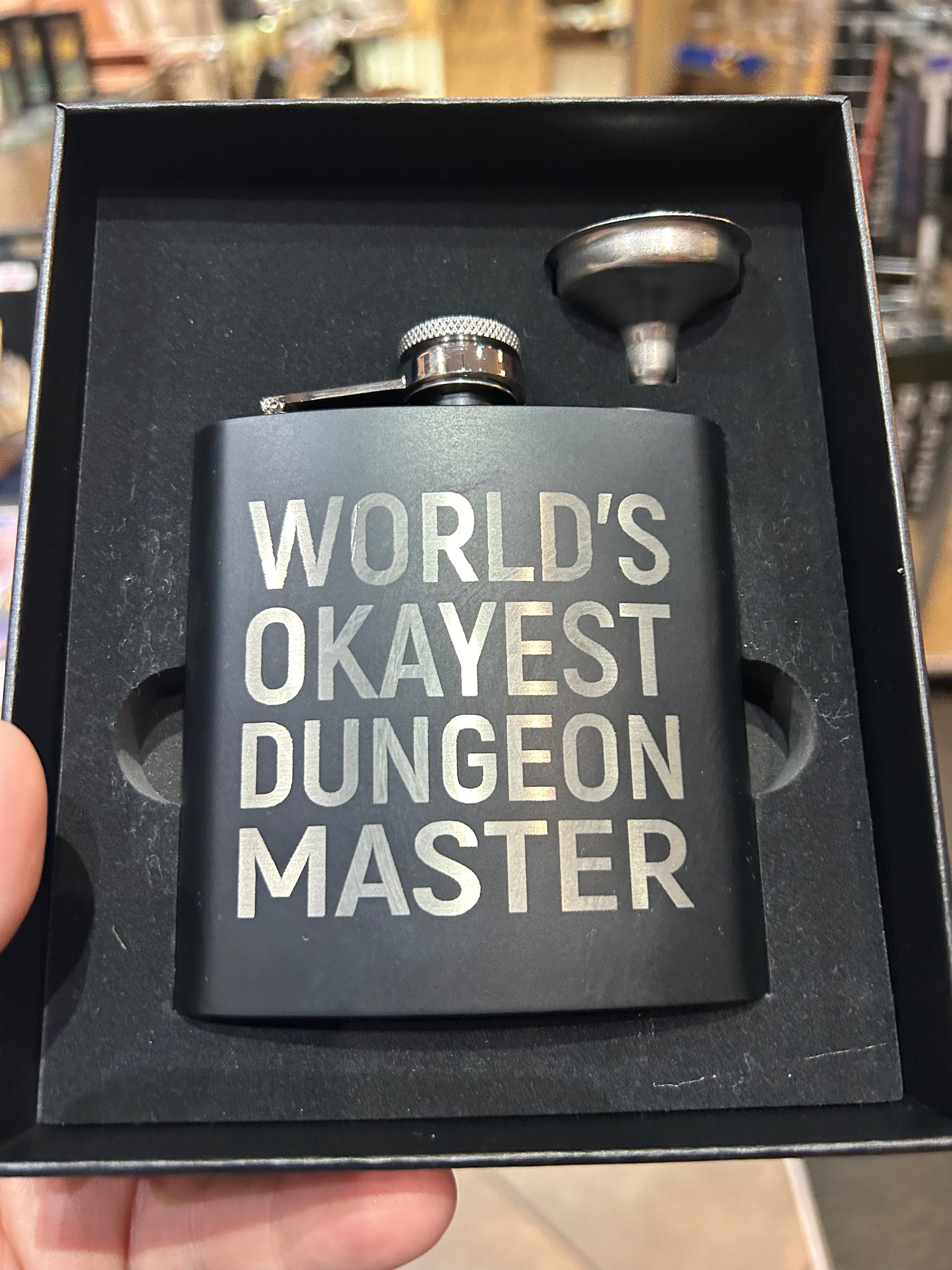 World's Okayest Dungeon Master Stainless Steel Flask Flasks Level 1 Gamers