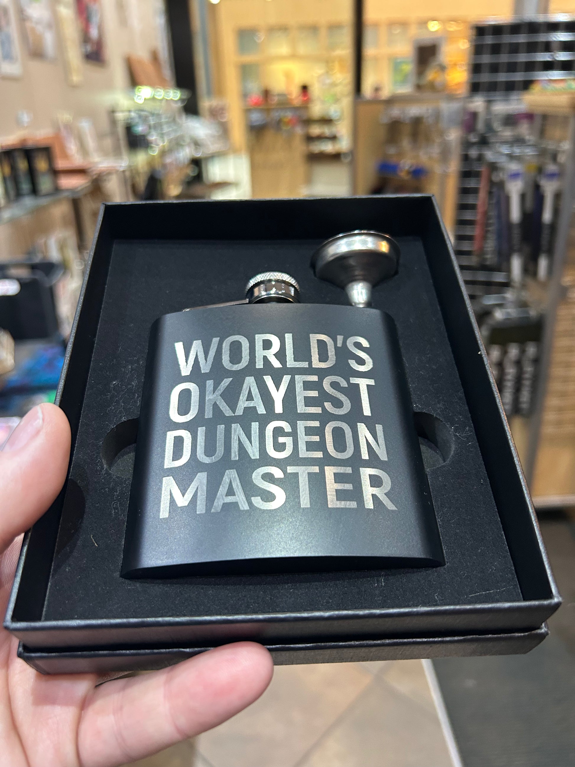 World's Okayest Dungeon Master Stainless Steel Flask Flasks Level 1 Gamers