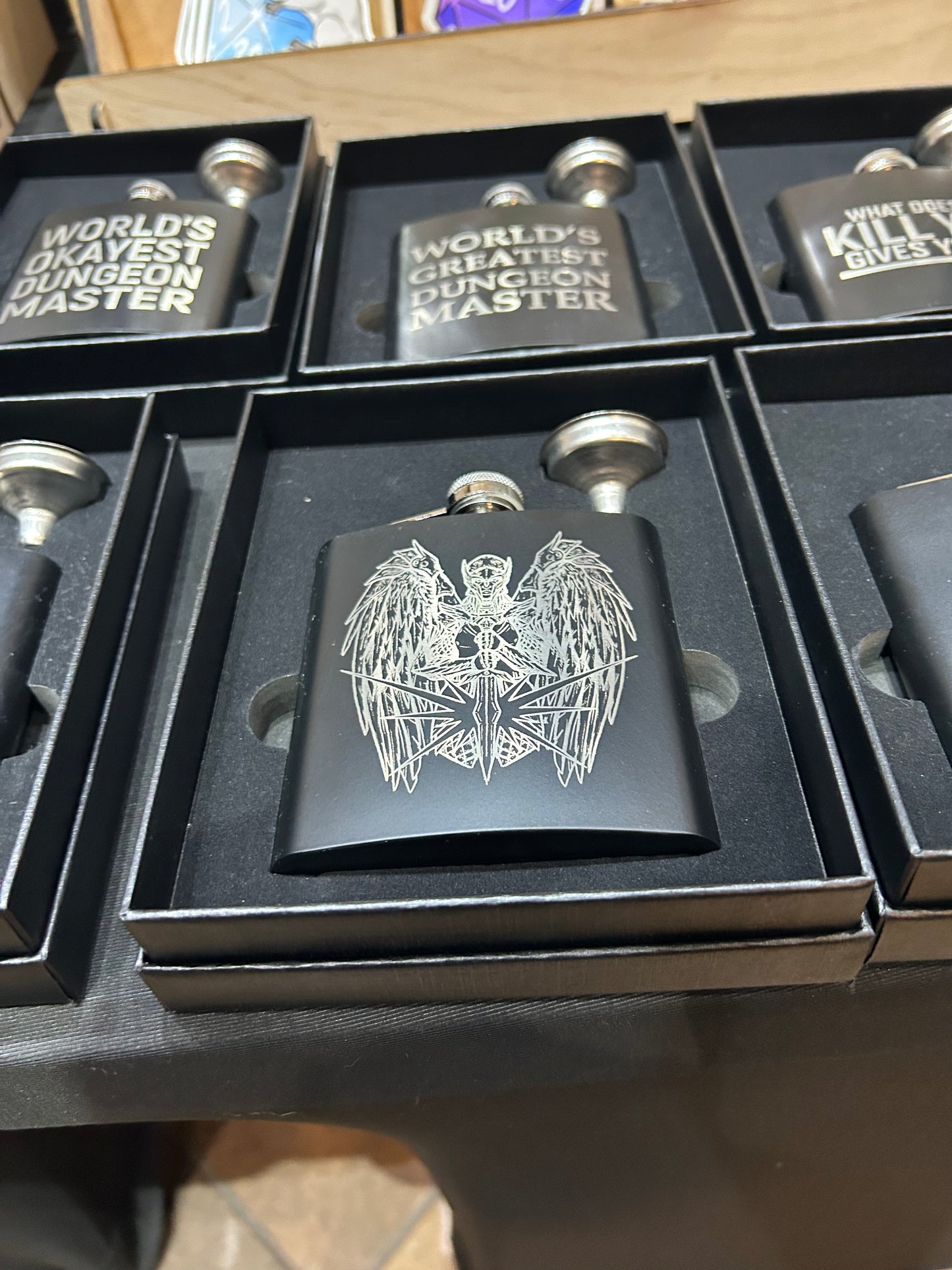 Angel Of Justice Stainless Steel Flask Flasks Level 1 Gamers