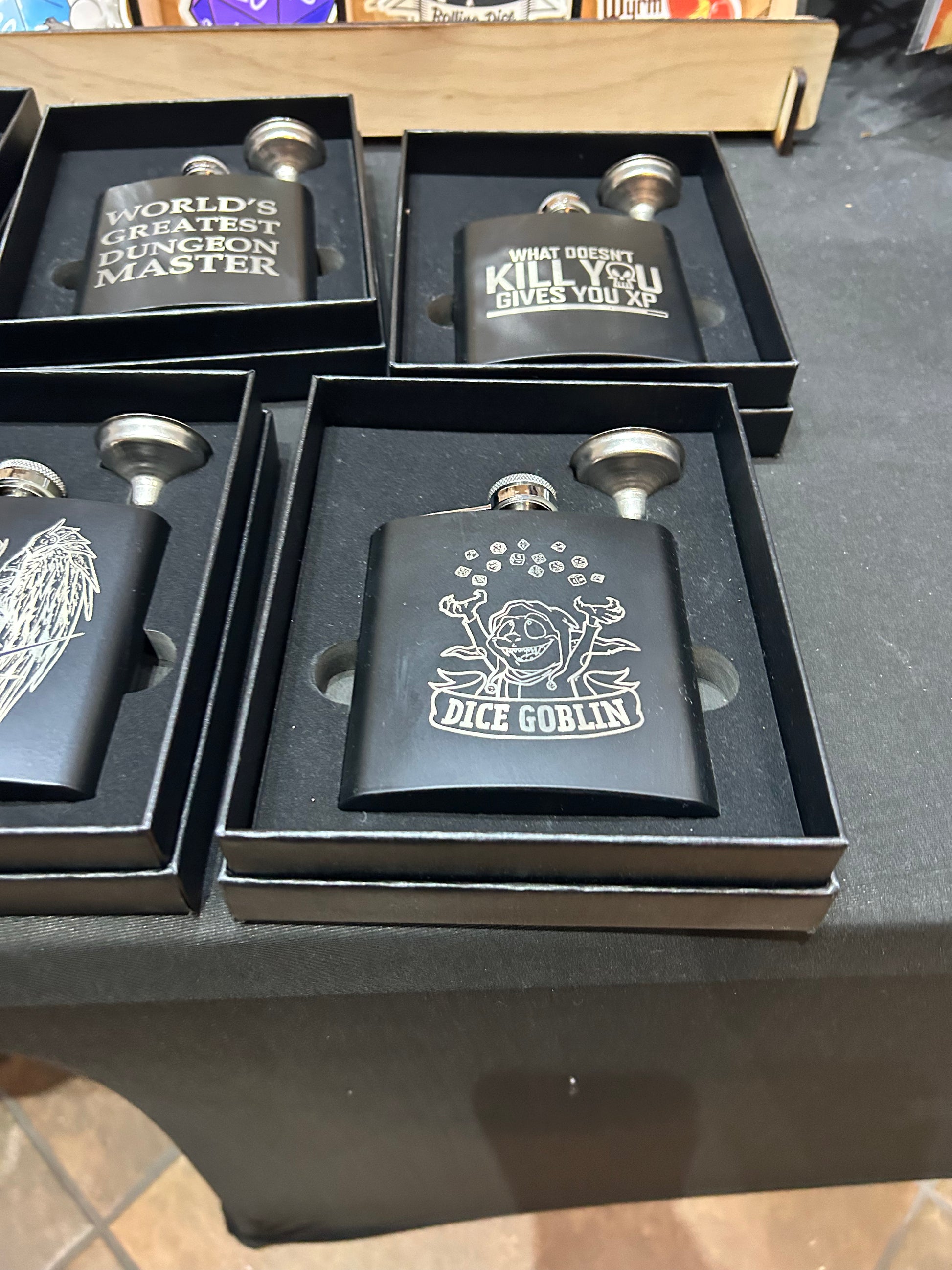 Dice Goblin Stainless Steel Flask Flasks Level 1 Gamers