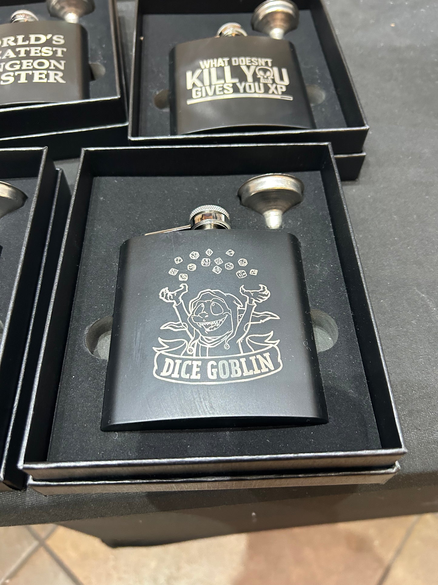 Dice Goblin Stainless Steel Flask Flasks Level 1 Gamers