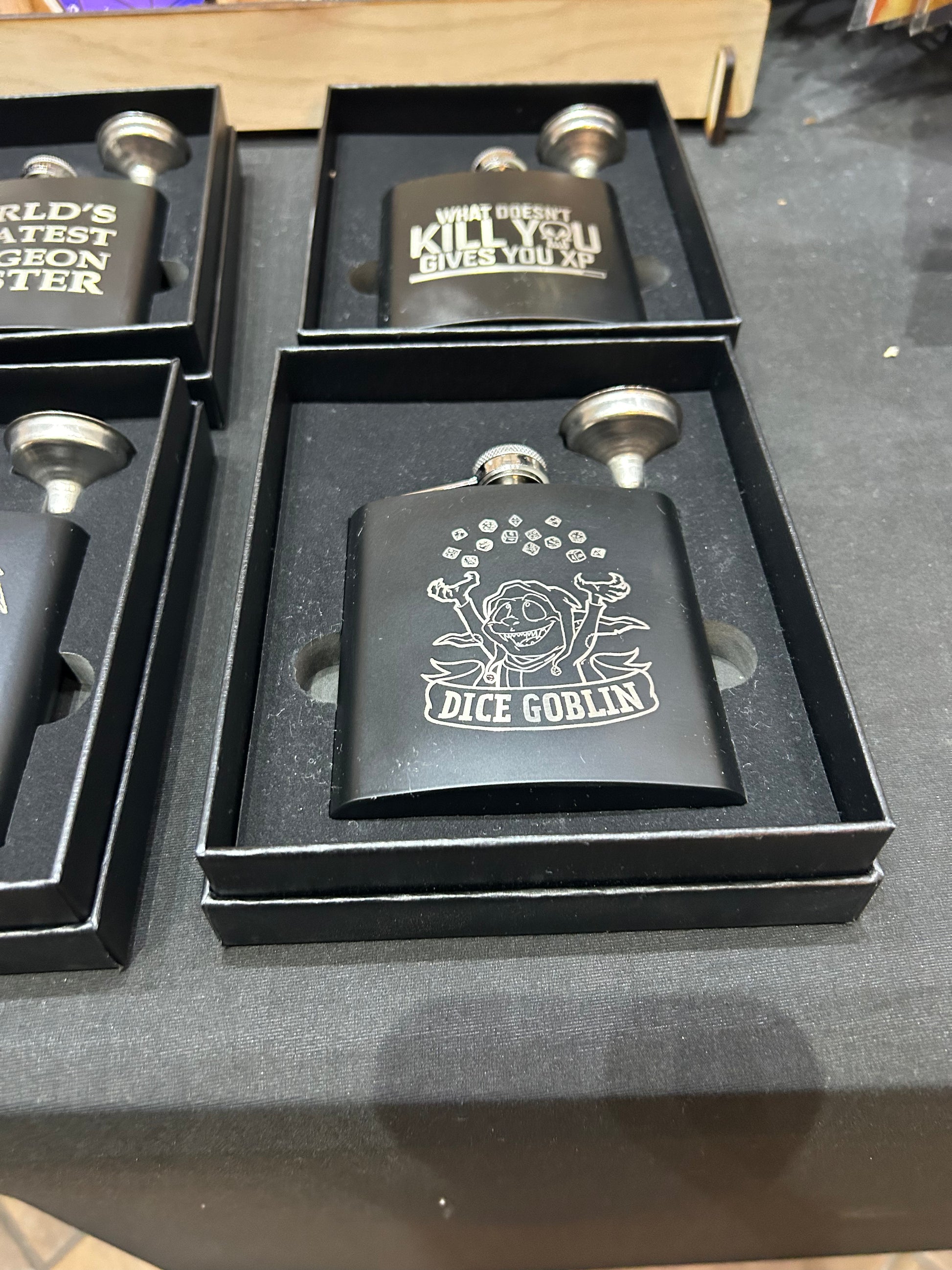 Dice Goblin Stainless Steel Flask Flasks Level 1 Gamers