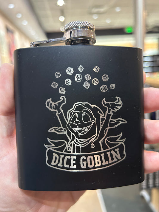 Dice Goblin Stainless Steel Flask Flasks Level 1 Gamers