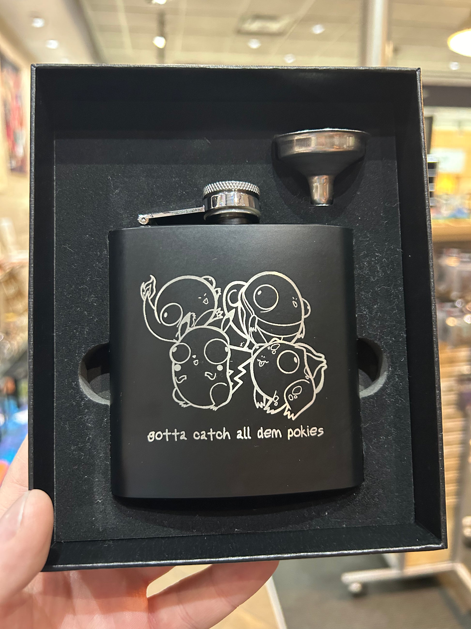Pokederp Stainless Steel Flask Flasks Level 1 Gamers