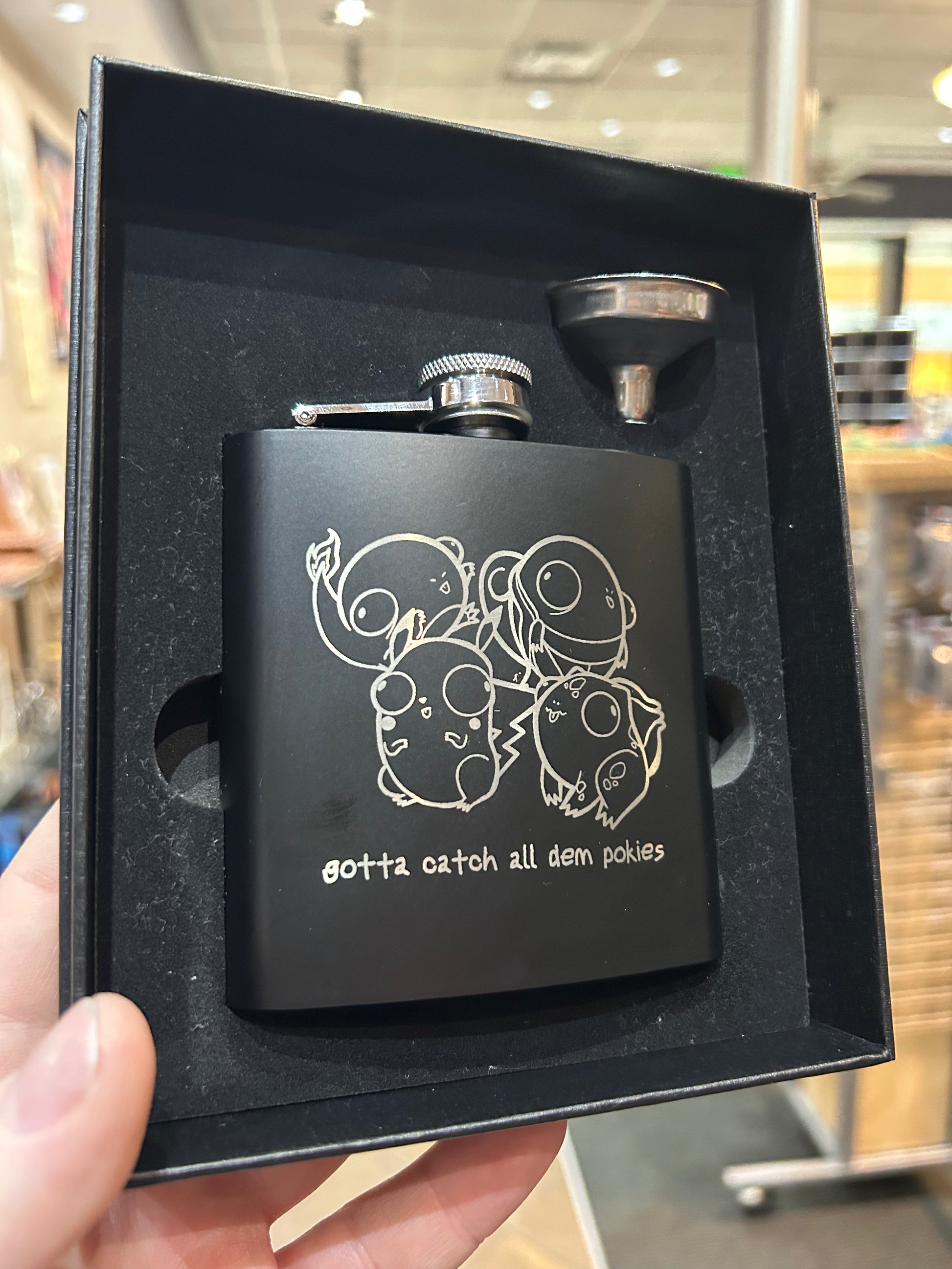 Pokederp Stainless Steel Flask Flasks Level 1 Gamers