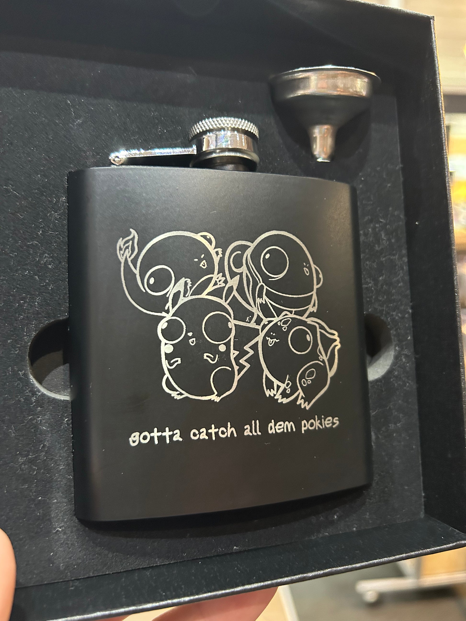 Pokederp Stainless Steel Flask Flasks Level 1 Gamers