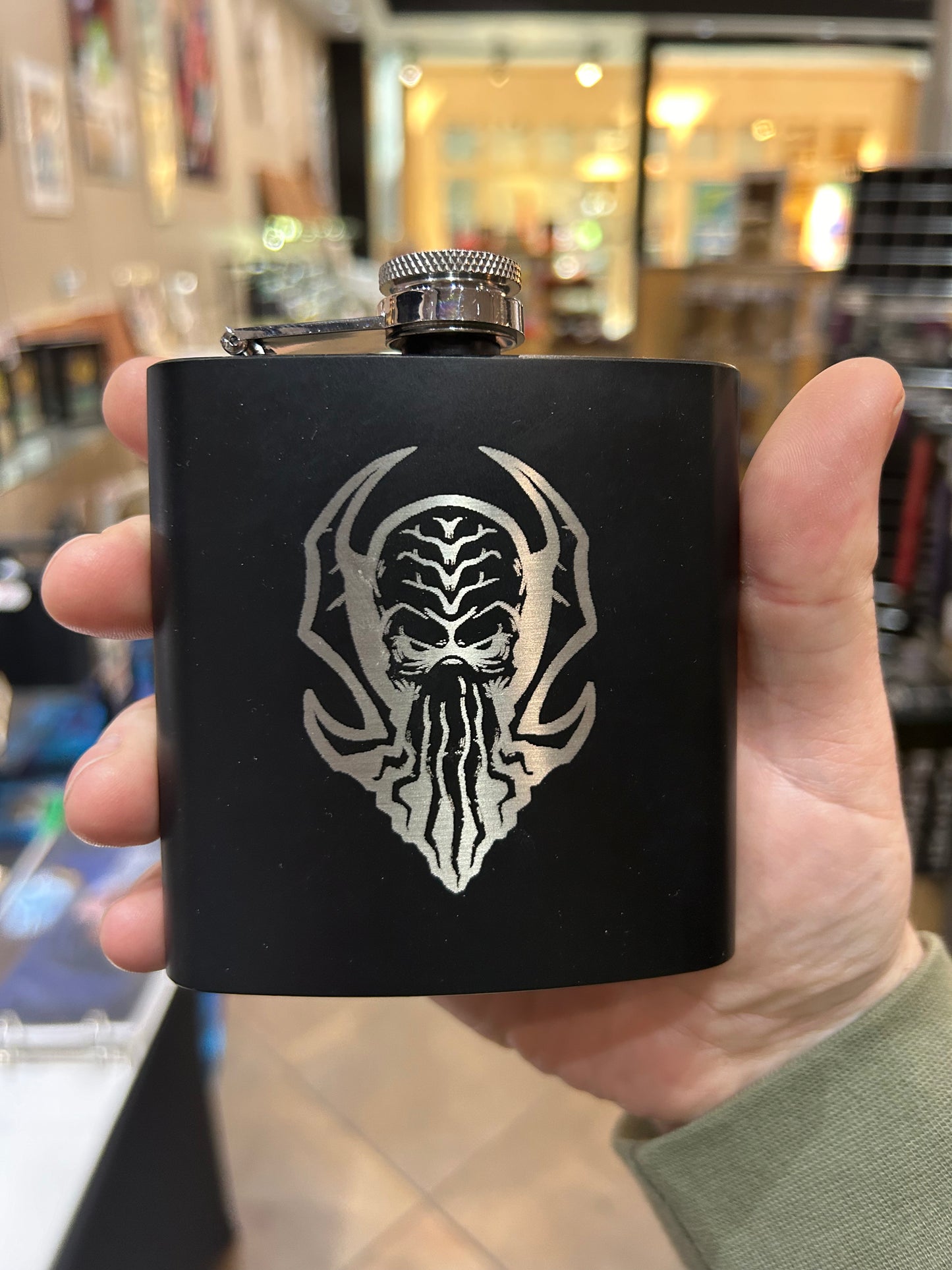 Mind Flayer Stainless Steel Flask Flasks Level 1 Gamers