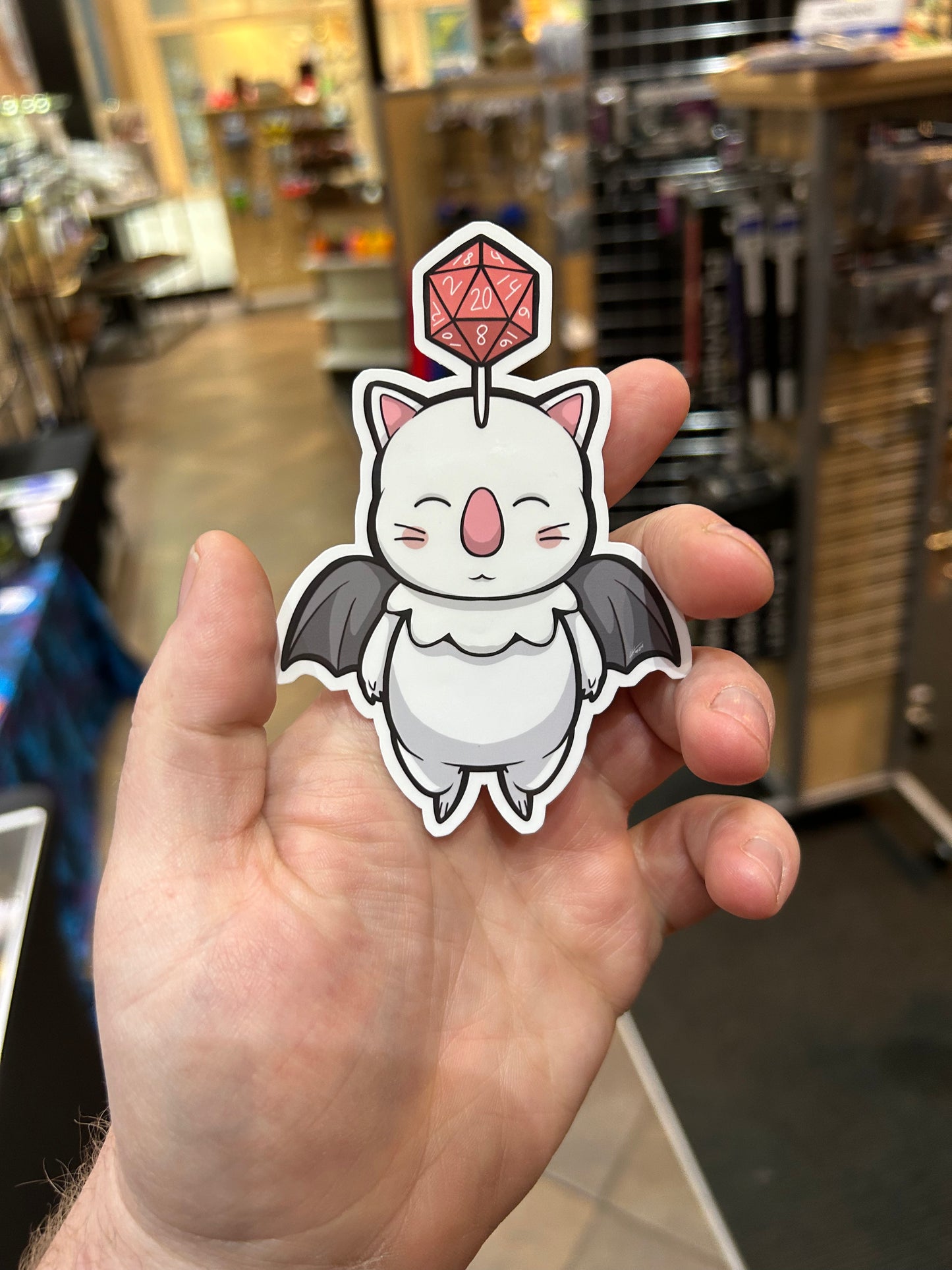 D20 Moogle Sticker Level 1 Gamers