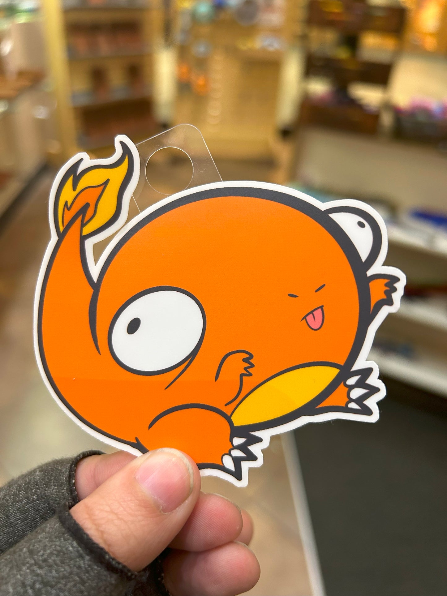 Derpy Charmander Sticker - Adorable Decal For Collectors Level 1 Gamers