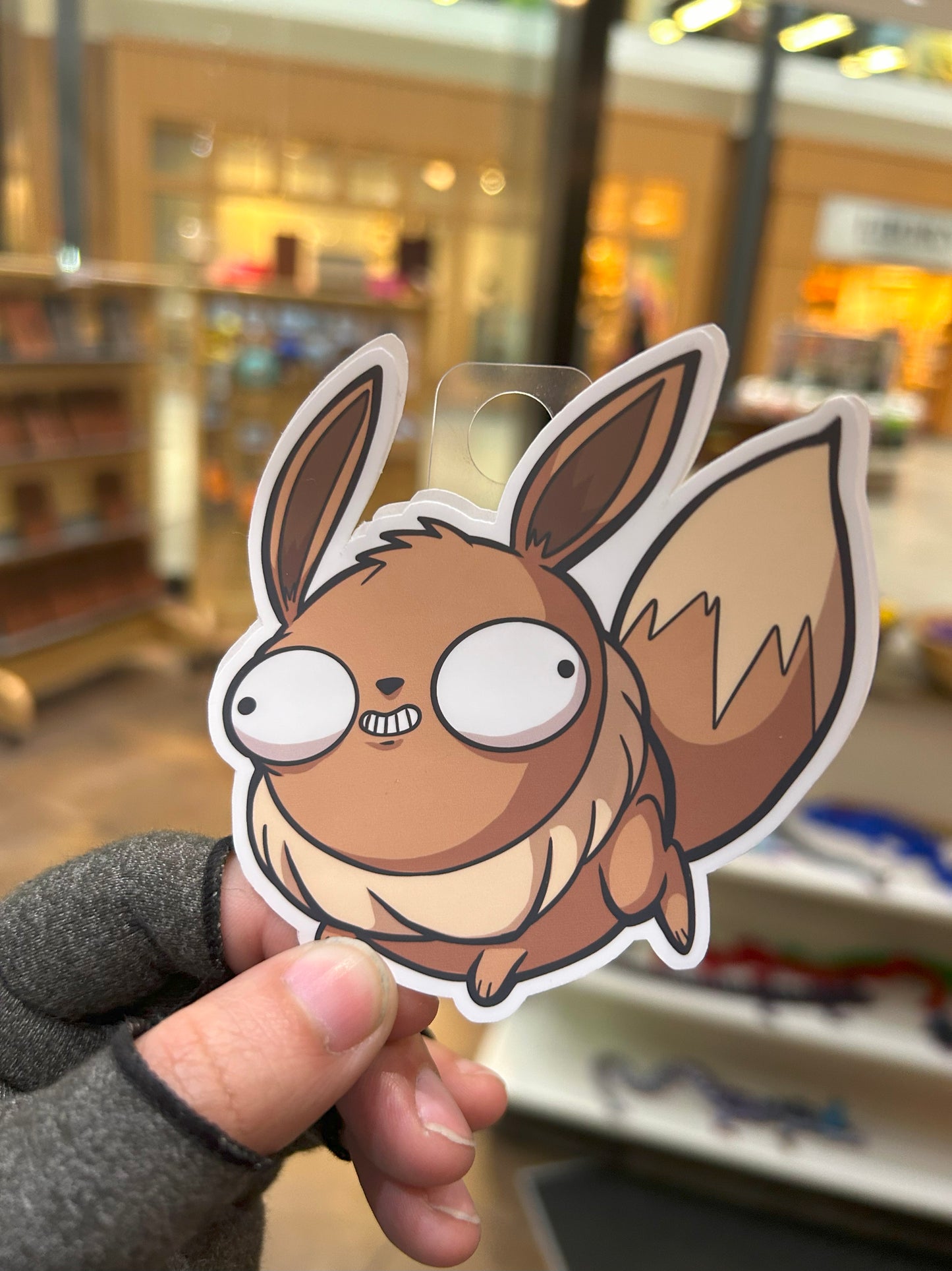Derpy Eevee Sticker - Adorable Decal For Collectors Level 1 Gamers