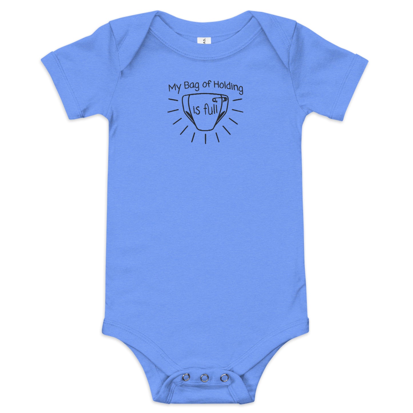 Bag of Holding Embroidered Baby short sleeve one piece Level 1 Gamers