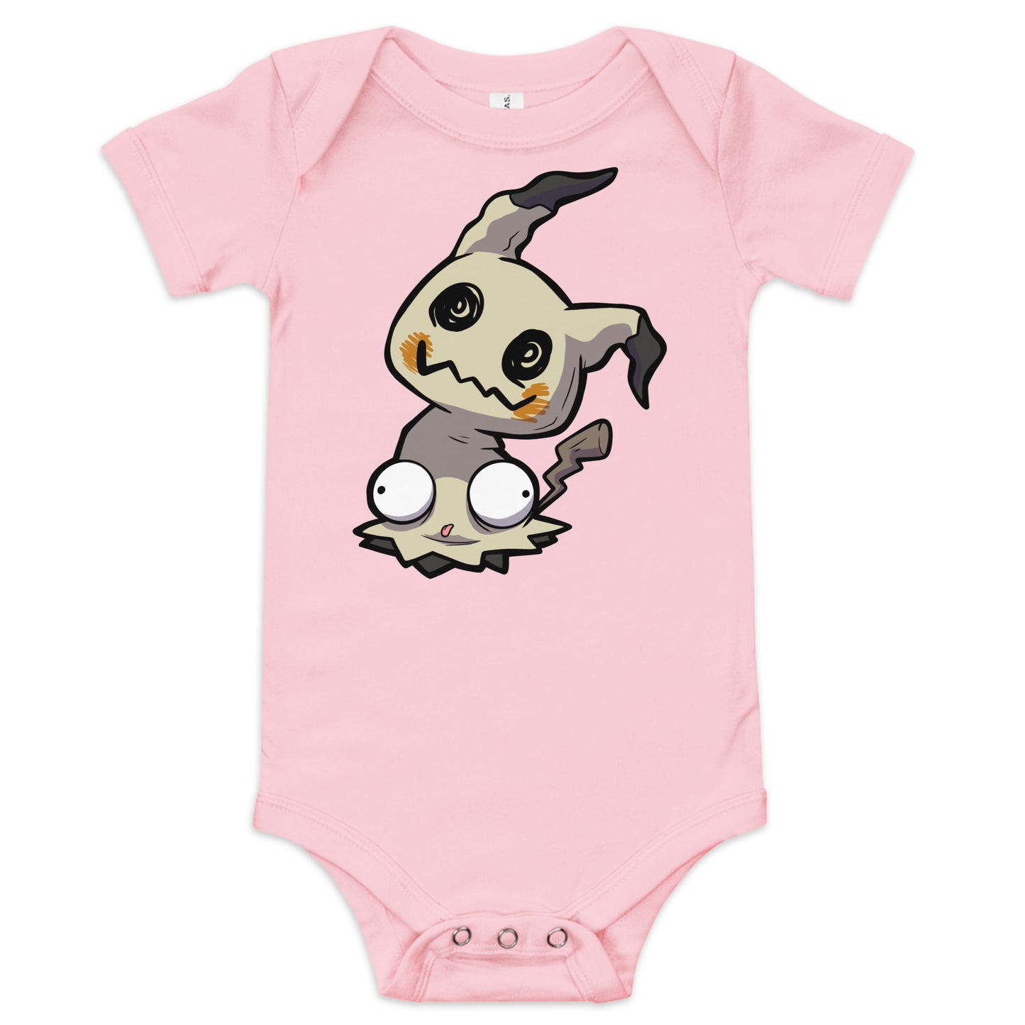 Mimikyu Pokederp Baby Short Sleeve One Piece Level 1 Gamers Pink 3-6m