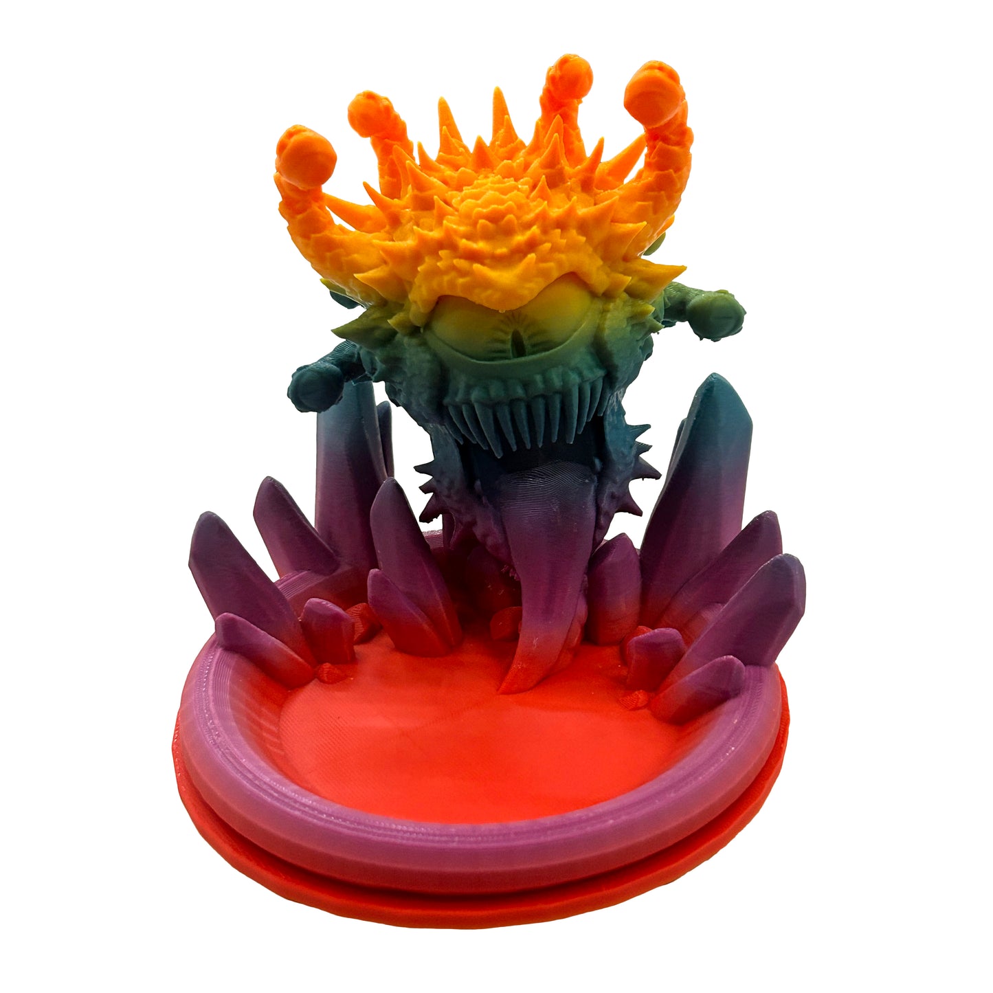 3D Printed Eye Monster Dice Tower dice tower Level 1 Gamers Rainbow