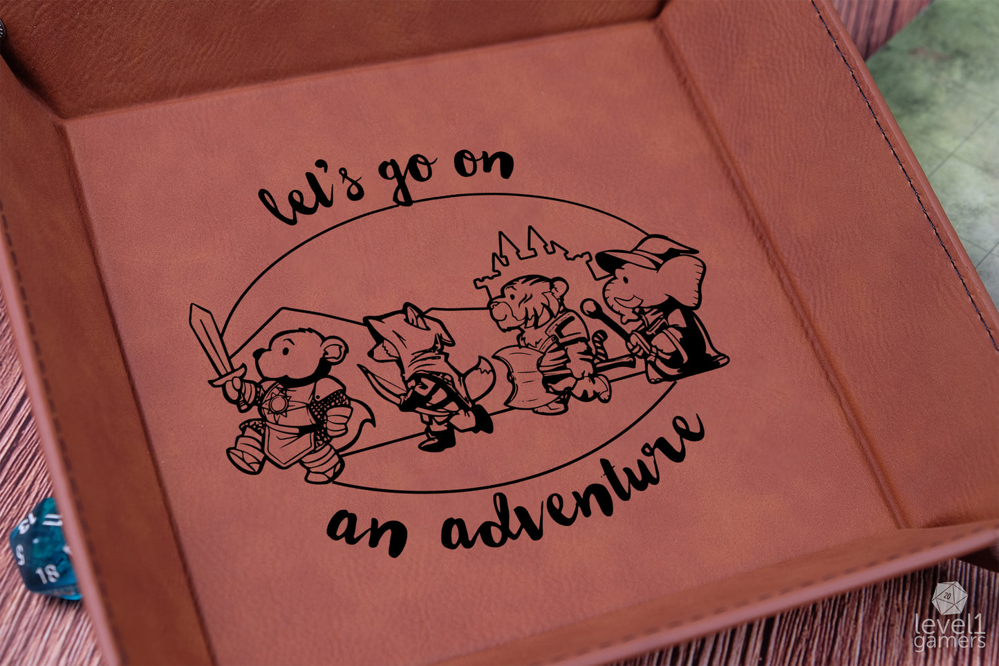 Let's Go On An Adventure Dice Tray Dice Trays Level 1 Gamers