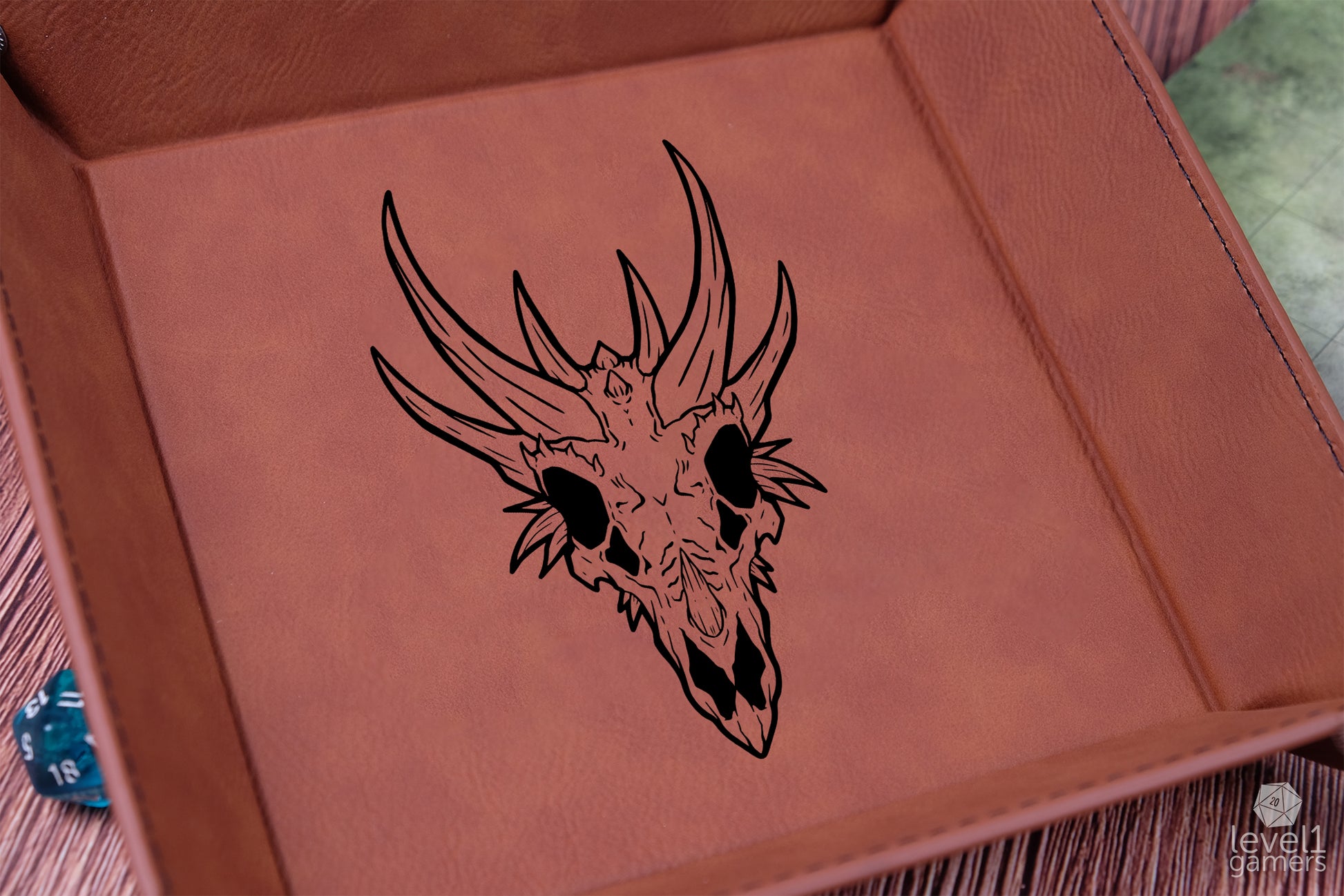 Dragon Skull Dice Tray Dice Trays Level 1 Gamers