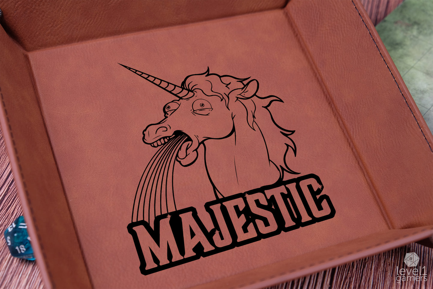 Majestic Unicorn Dice Tray Dice Trays Level 1 Gamers