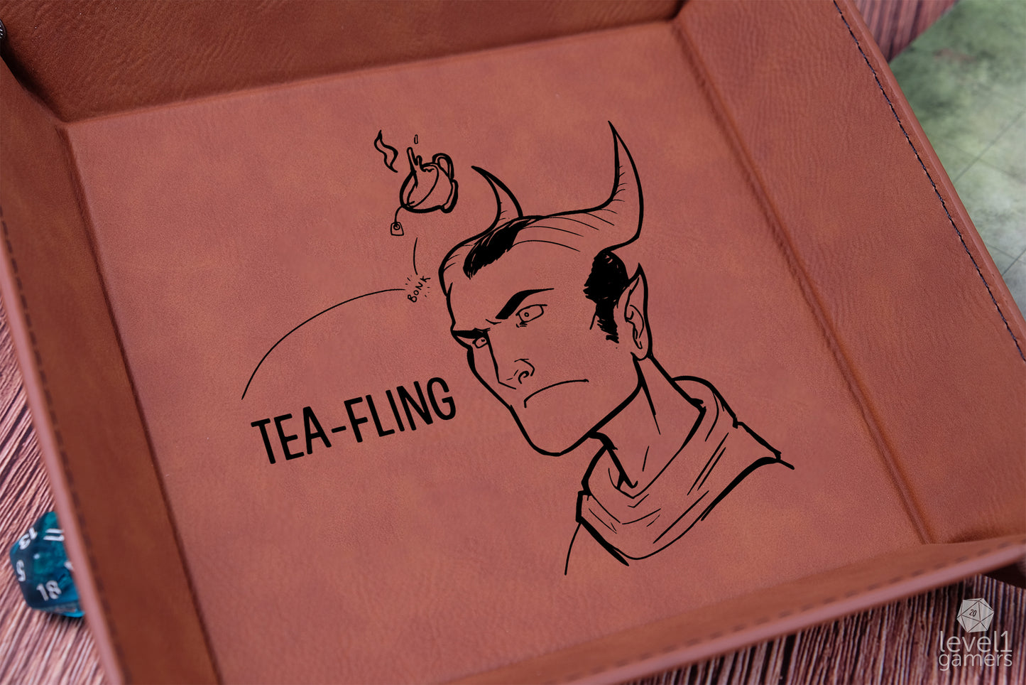 Tea-Fling Dice Tray Dice Trays Level 1 Gamers