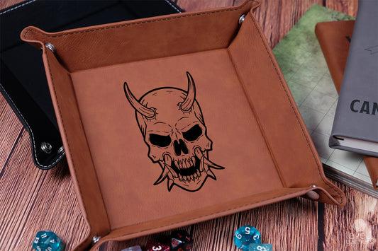 Oni Skull Dice Tray Dice Trays Level 1 Gamers