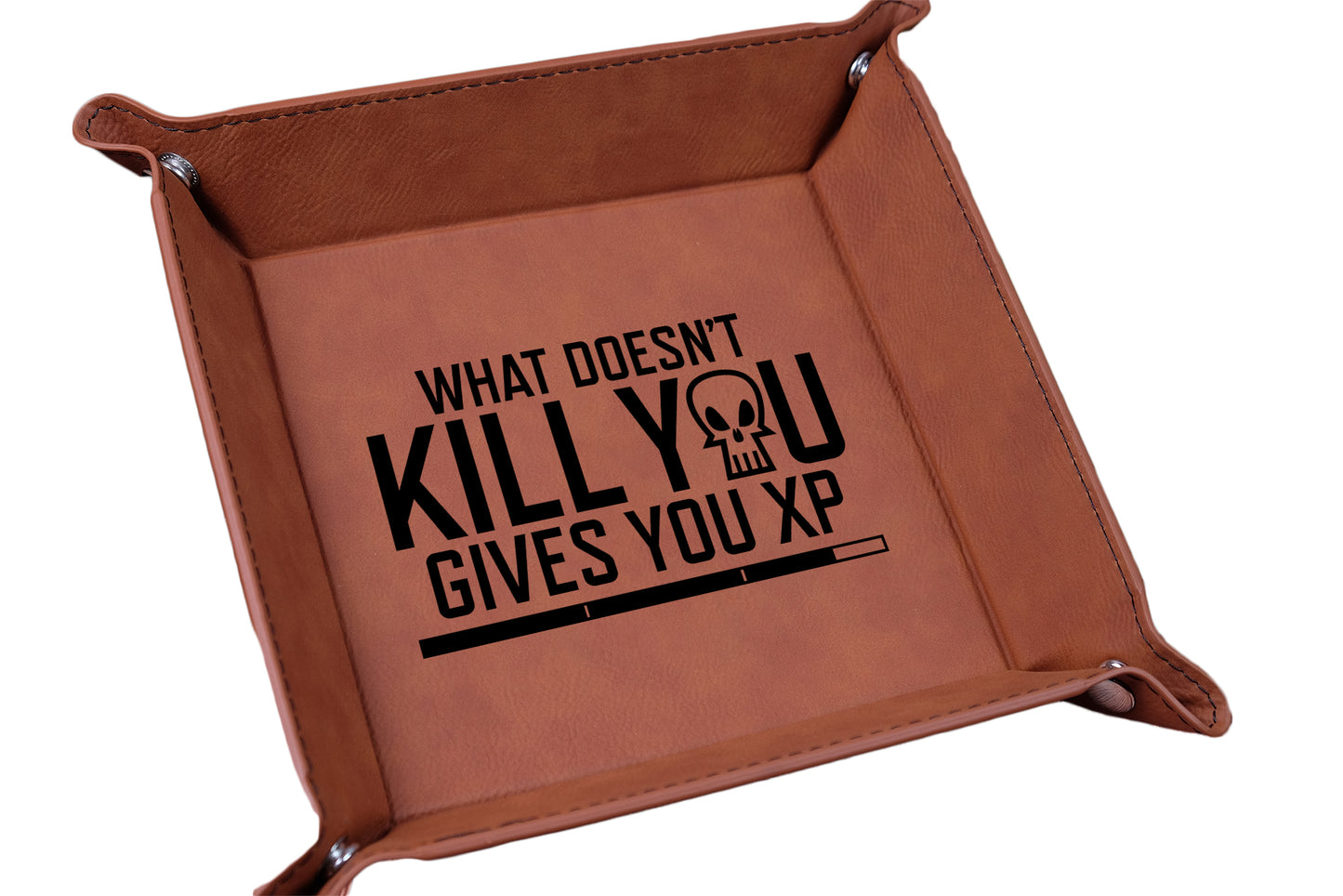 What Doesn't Kill You Gives You XP Dice Tray Dice Trays Level 1 Gamers