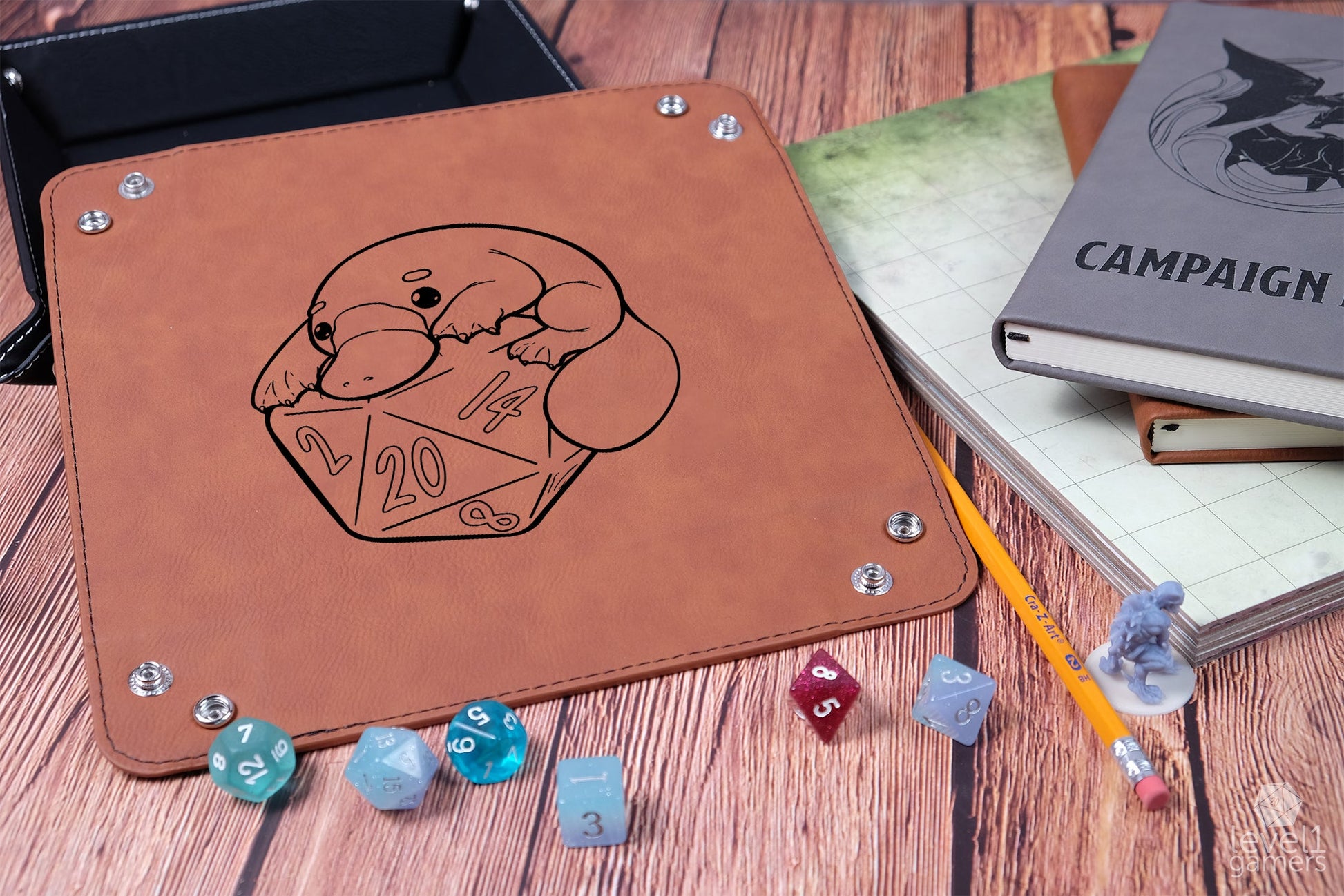 D20 Platypus Dice Tray Dice Trays Level 1 Gamers