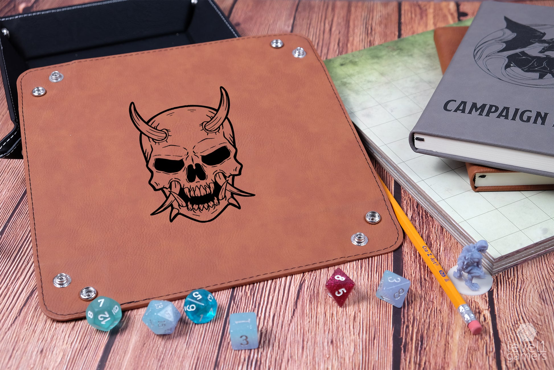 Oni Skull Dice Tray Dice Trays Level 1 Gamers