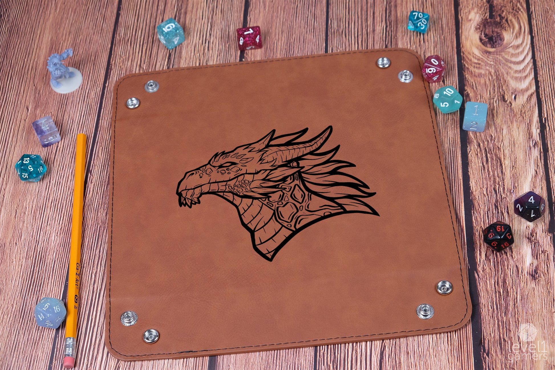 Black Dragon Dice Tray Dice Trays Level 1 Gamers