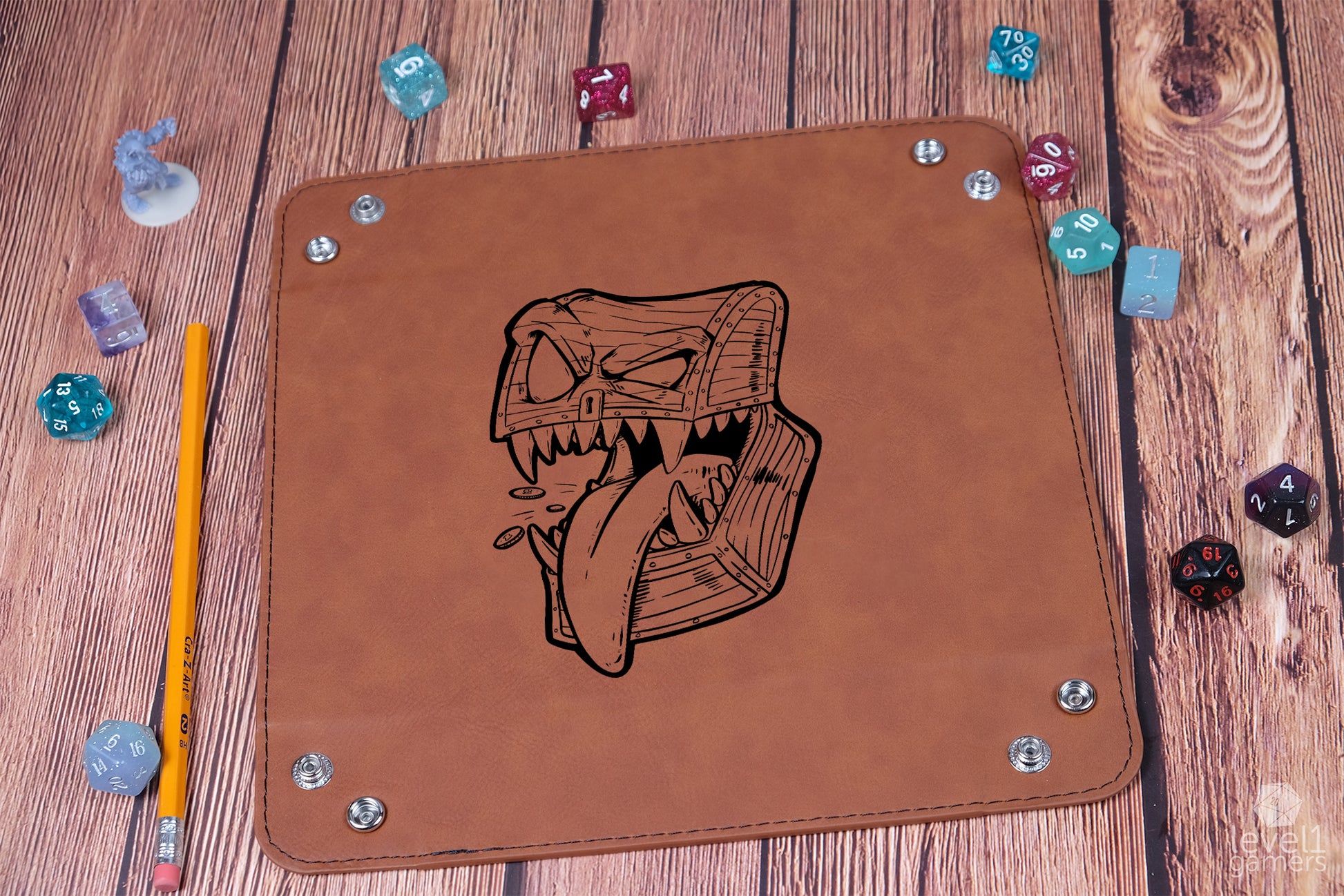 Mimic Chest Dice Tray Dice Trays Level 1 Gamers