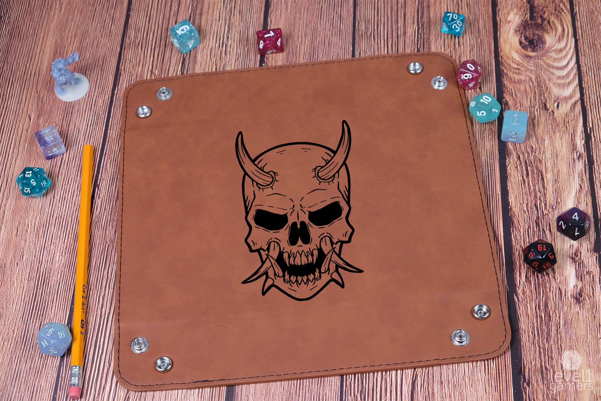Oni Skull Dice Tray Dice Trays Level 1 Gamers