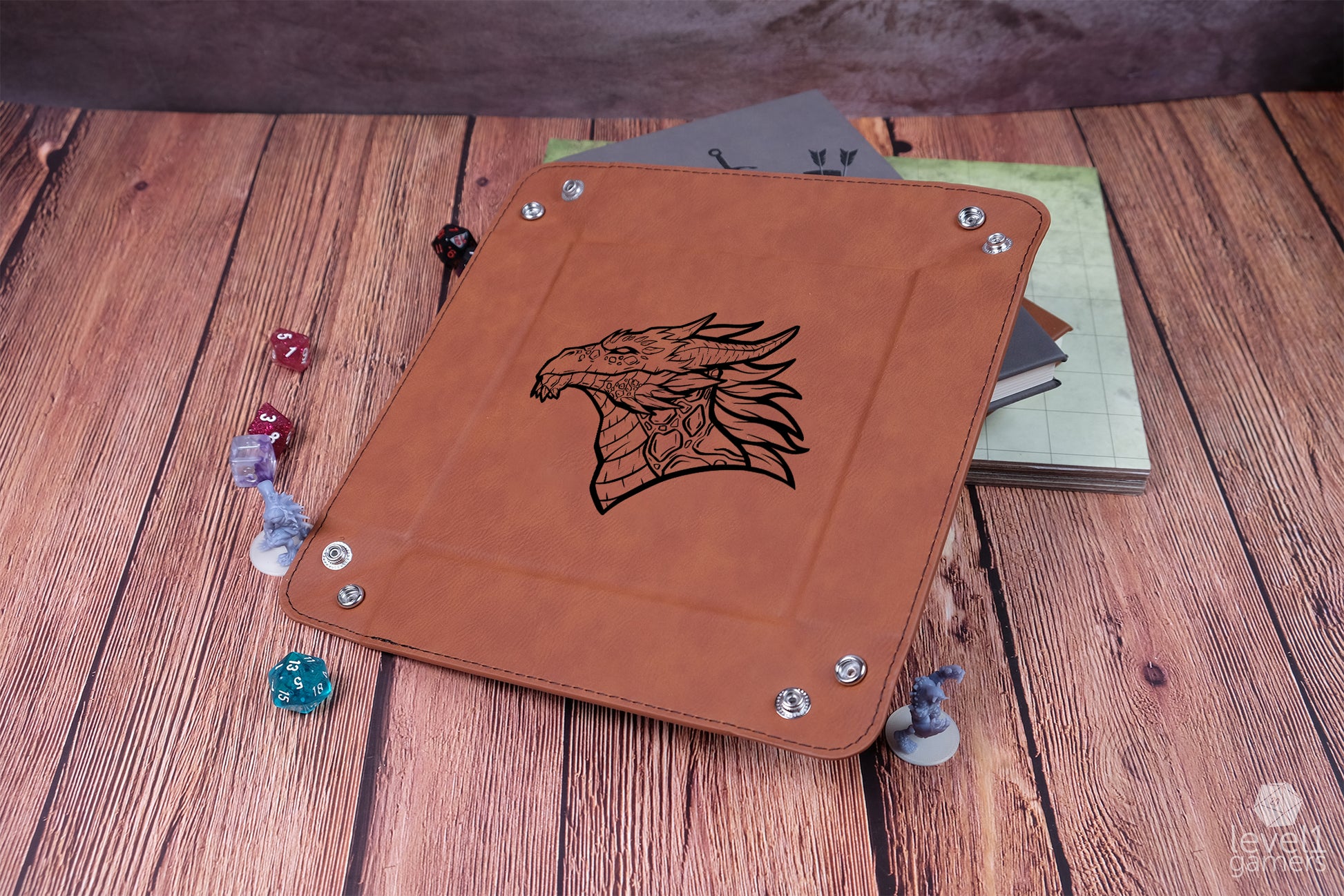 Black Dragon Dice Tray Dice Trays Level 1 Gamers