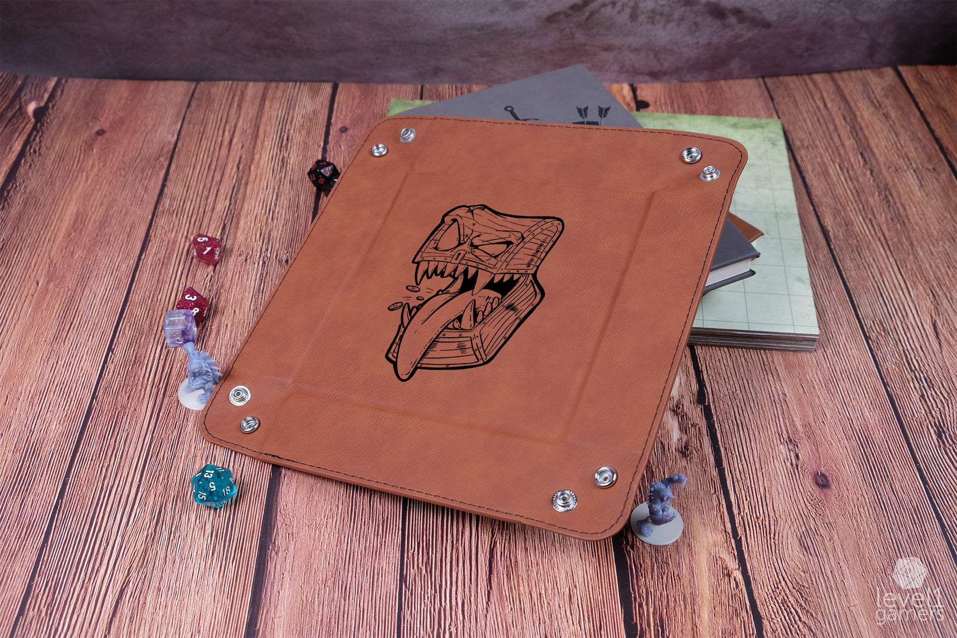 Mimic Chest Dice Tray Dice Trays Level 1 Gamers