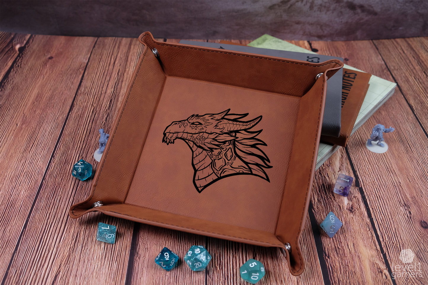 Black Dragon Dice Tray Dice Trays Level 1 Gamers