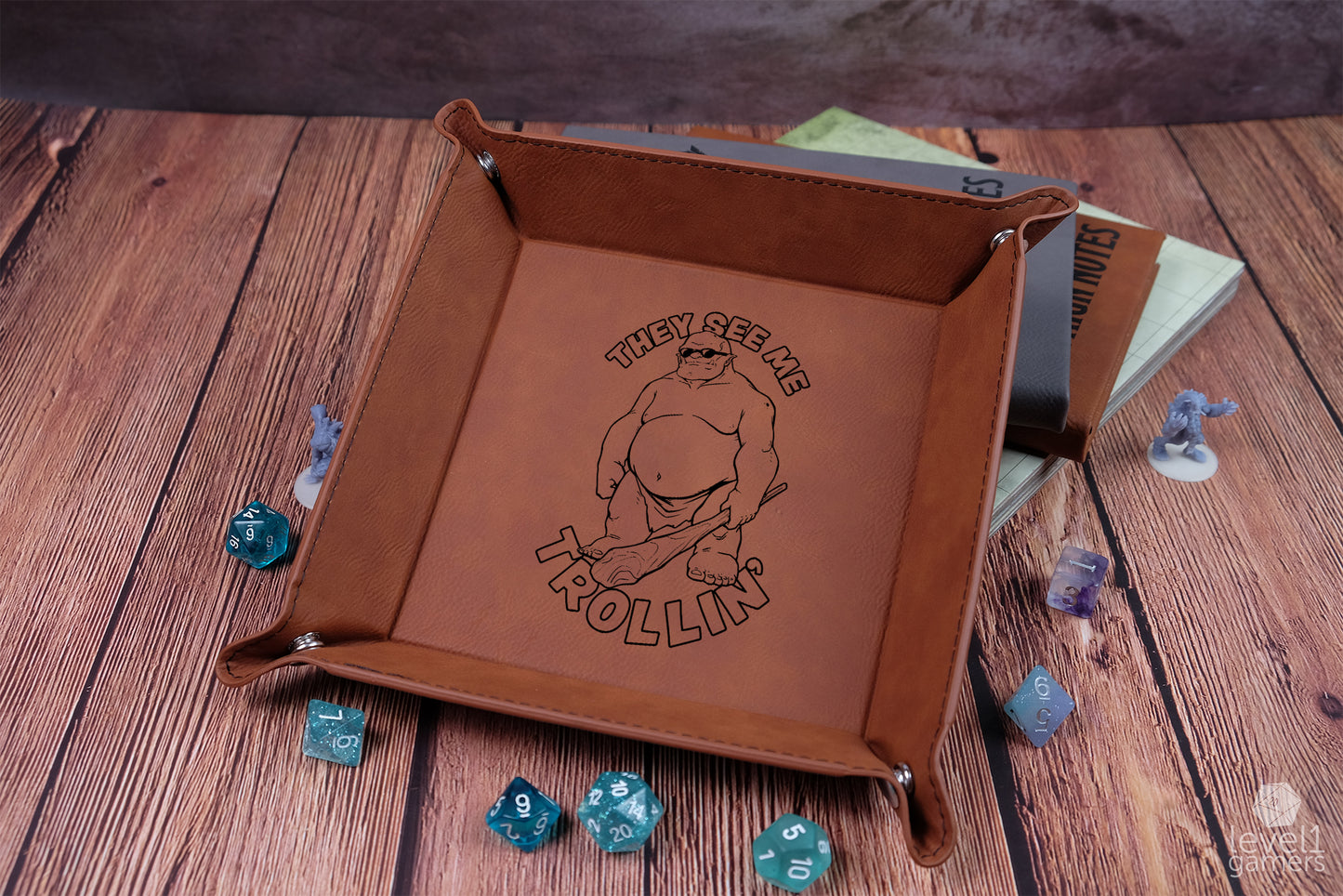 They See Me Trollin' Dice Tray Dice Trays Level 1 Gamers