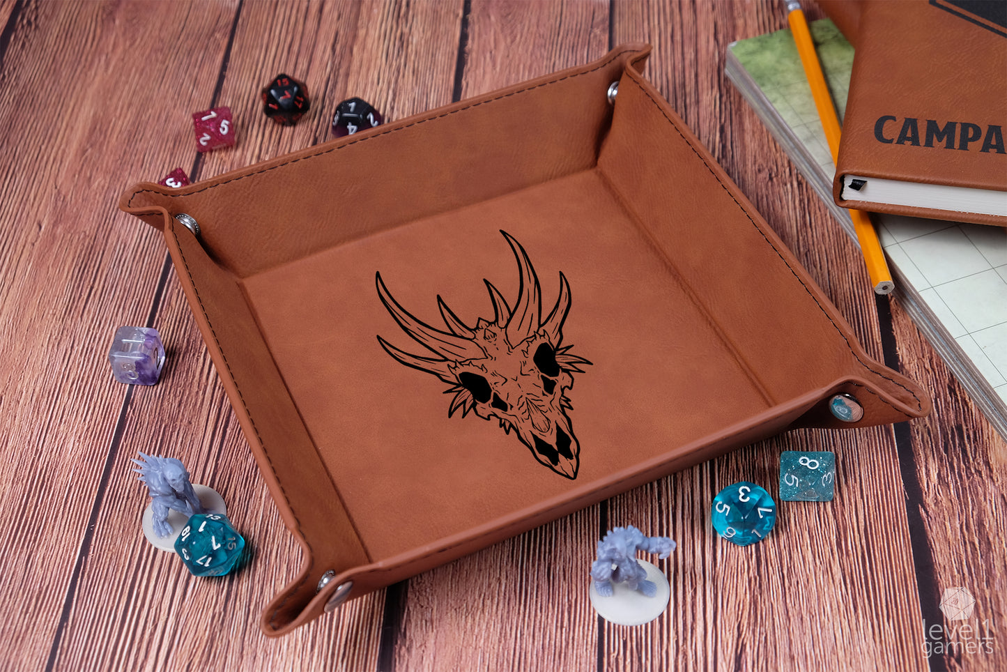 Dragon Skull Dice Tray Dice Trays Level 1 Gamers