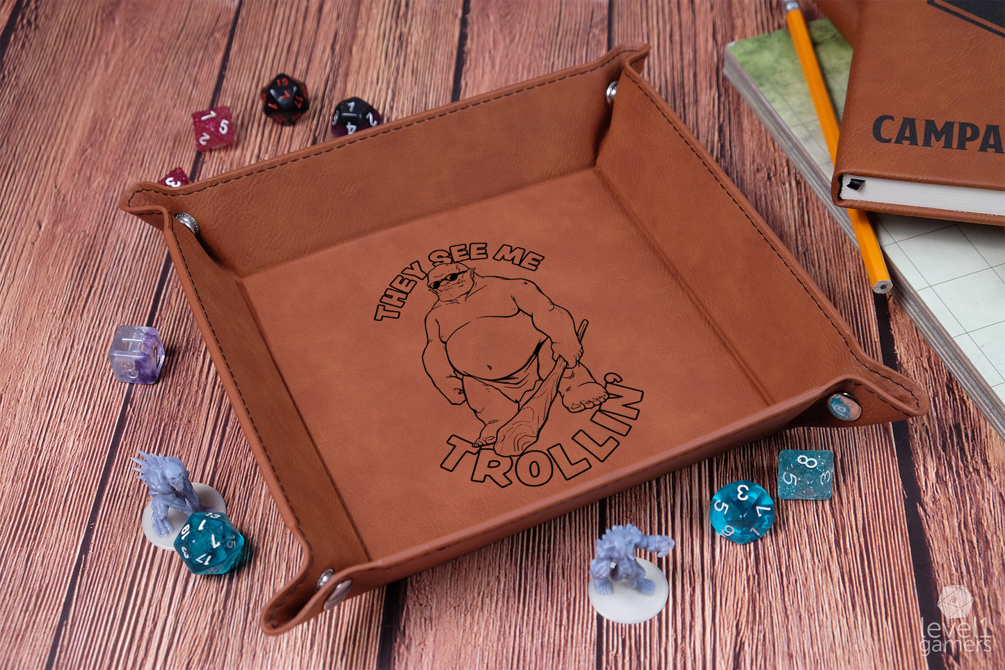 They See Me Trollin' Dice Tray Dice Trays Level 1 Gamers