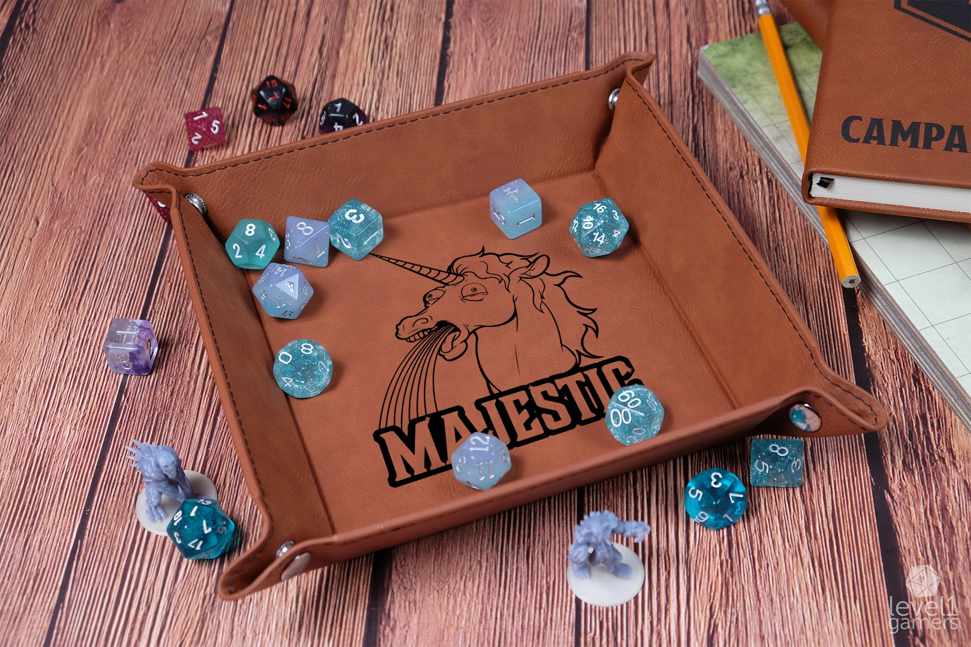 Majestic Unicorn Dice Tray Dice Trays Level 1 Gamers