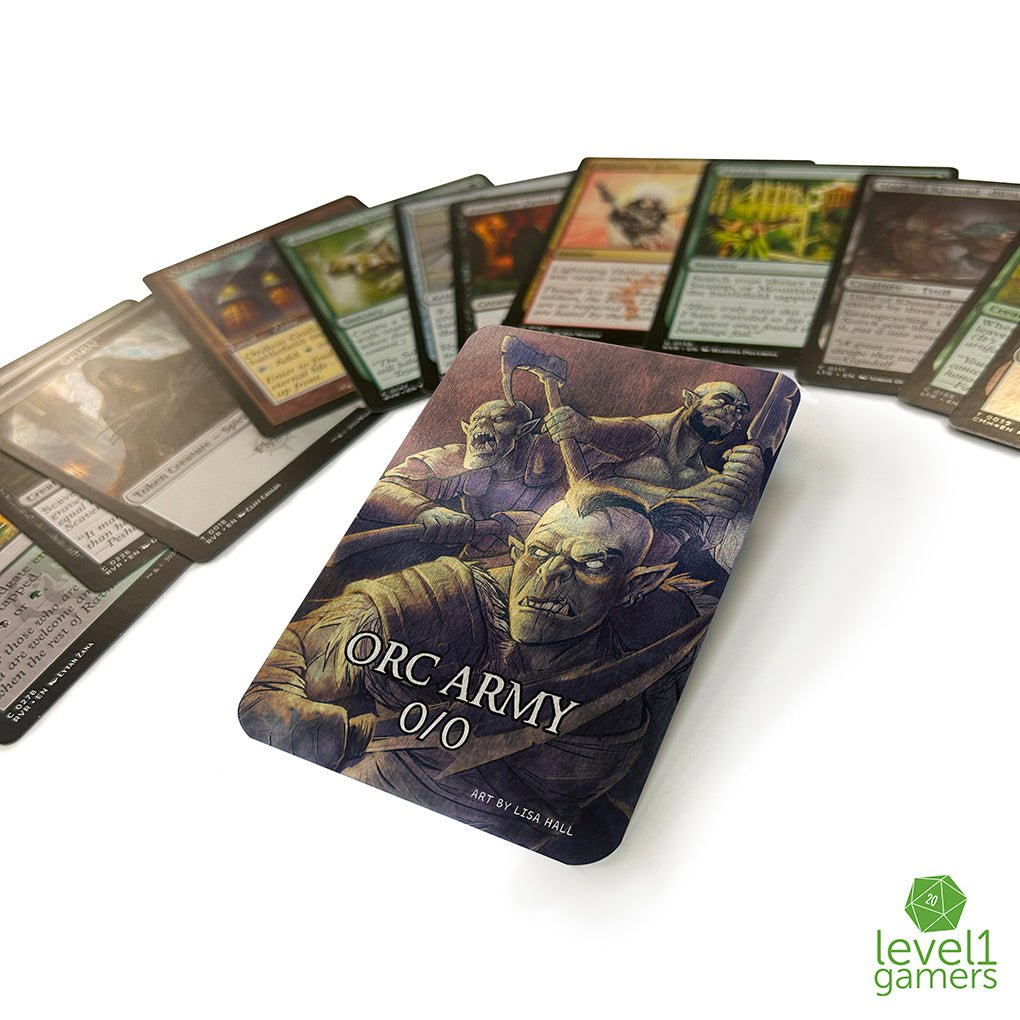 Orc Army Metal Token Magic Card Level 1 Gamers