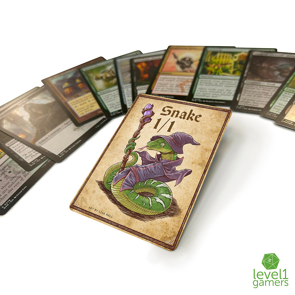 Snake Token Magic Card Pack (5 Cards) - Preorder Level 1 Gamers