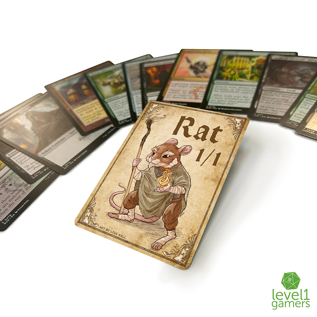 Rat Token Magic Card Pack (5 Cards) - Preorder Level 1 Gamers