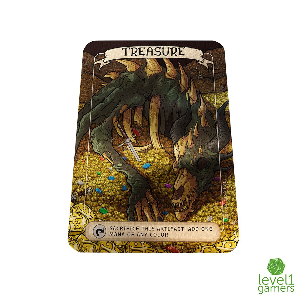 Dragon Treasure - Metal Token Magic Card Level 1 Gamers