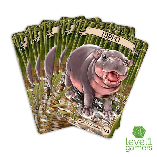 Pygmy Hippo - Token Magic Card Pack (5 Cards)  Level 1 Gamers